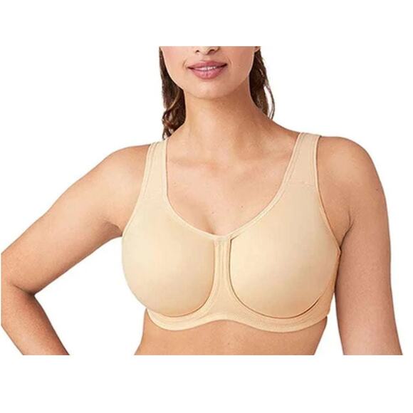 Wacoal Women's Beige Wired Full Coverage High Intensity Sports Bra Size 42DD - Picture 1 of 8